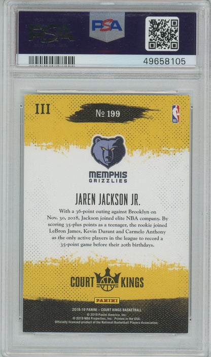 2018 Panini Court Kings Jaren Jackson JR. ROOKIE #199 PSA 9