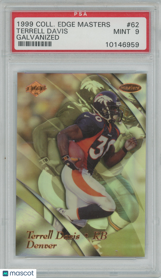 1999 Collector's Edge Masters Galvanized - Terrell Davis HOF /1000 PSA 9 - /1000
