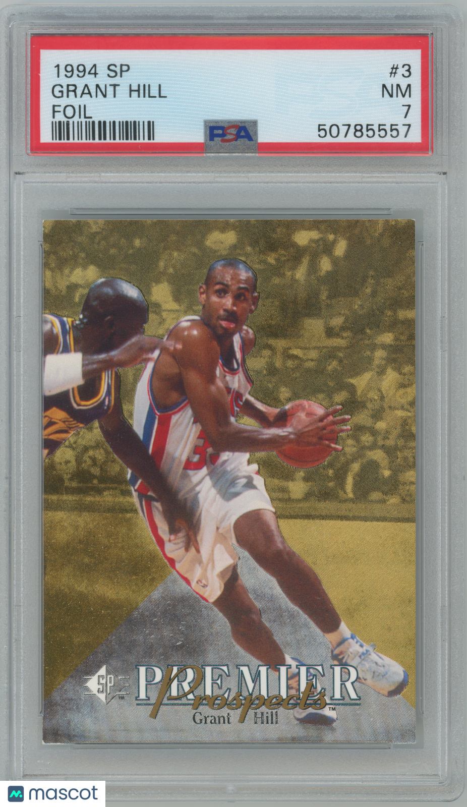 1994 SP Foil #3 - Grant Hill - Pistons ROOKIE HOF - PSA