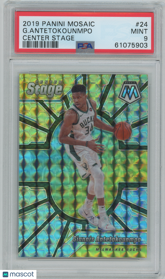 2019 Panini Mosaic - Giannis Antetokounmpo #24 - Center Stage - PSA