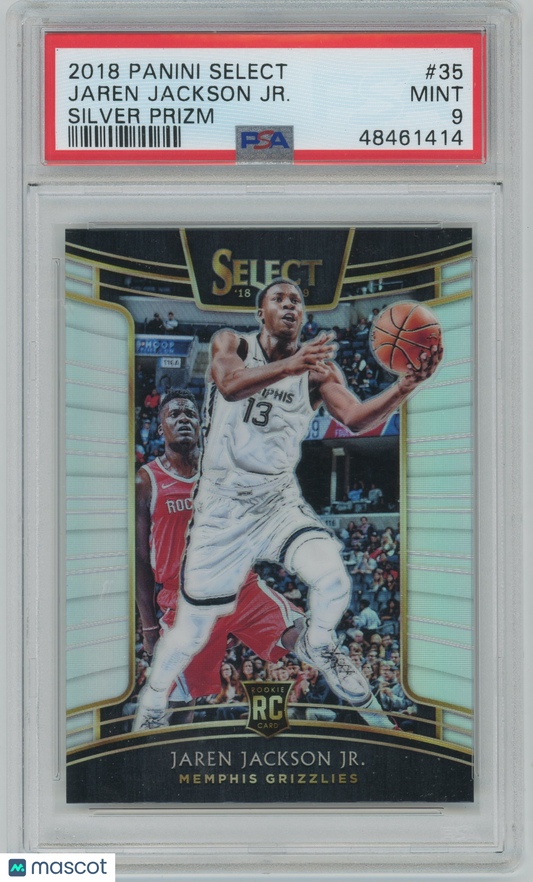 2018 Panini Select Silver Prizm #35 Jaren Jackson Jr. Grizzlies RC Rookie PSA 9