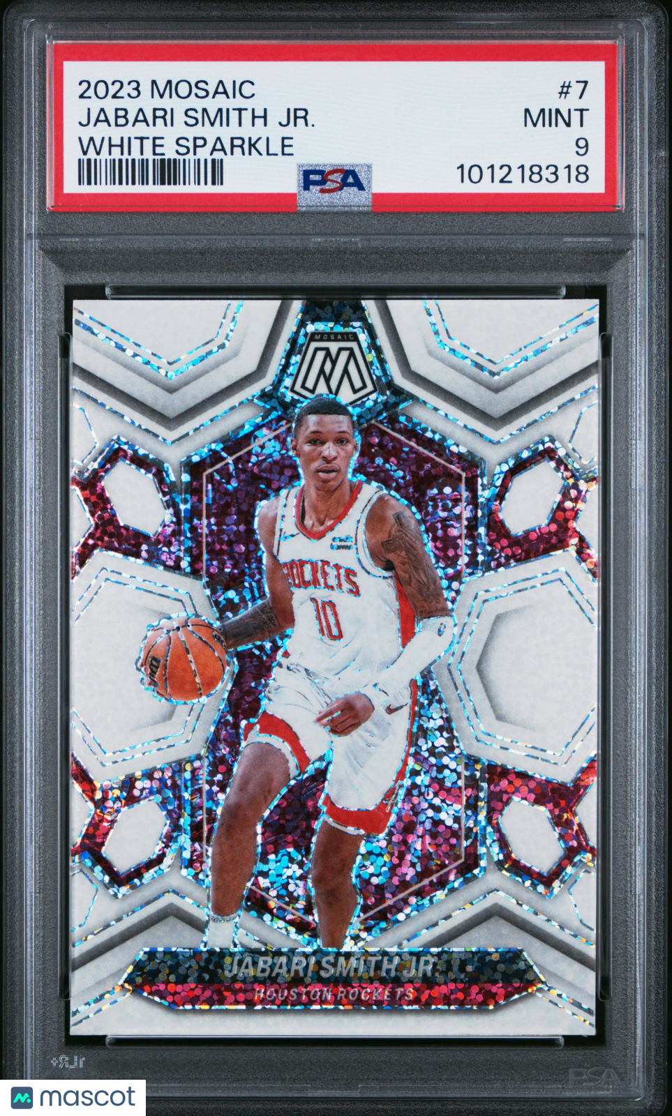 2023 Mosaic White Sparkle #7 Jabari Smith Jr Rockets PSA 9 MINT - WHITE SPARKLE