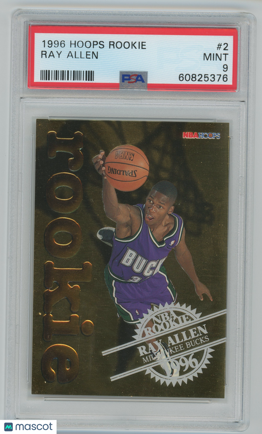 1996 Hoops Rookie Ray Allen #2 PSA 9