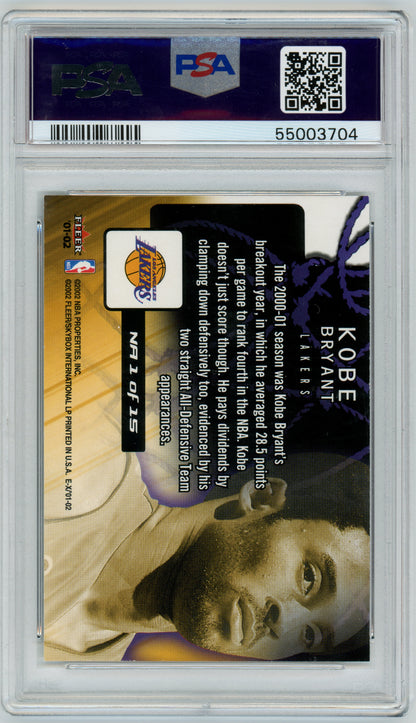 2001 Fleer E-X NBA - Kobe Bryant #1 - HOFer - Net Assets - PSA - KOBE