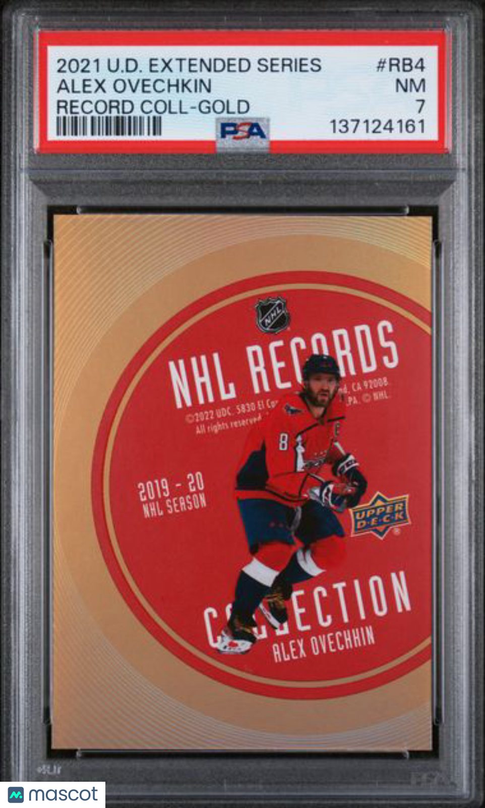 2021 Upper Deck - Alex Ovechkin #RB-4 - Record Collections - Gold /250 - PSA