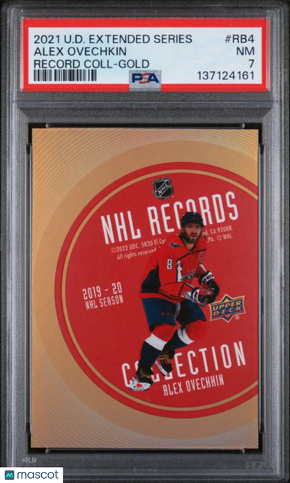 2021 Upper Deck - Alex Ovechkin #RB-4 - Record Collections - Gold /250 - PSA