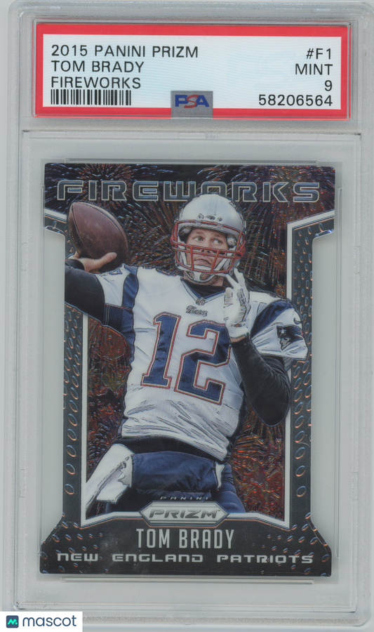 2015 Panini Prizm Fireworks #F1 Tom Brady Patriots PSA 9 MINT