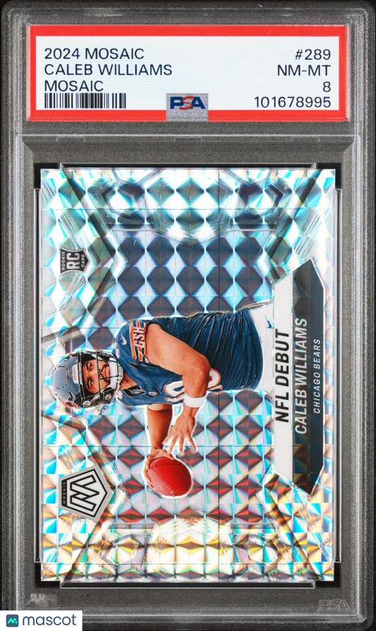2024 Panini Mosaic Prizm #289 Caleb Williams Chicago Bears RC Rookie PSA 8
