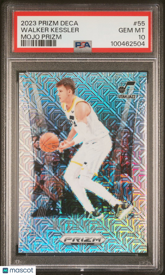 2023 Panini Mojo Prizm Deca #55 Walker Kessler Utah Jazz 20/25 PSA 10 GEM /25