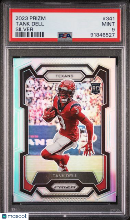2023 Panini Prizm NFL - Tank Dell - Rookie Silver Prizm - PSA - SILVER ROOKIE
