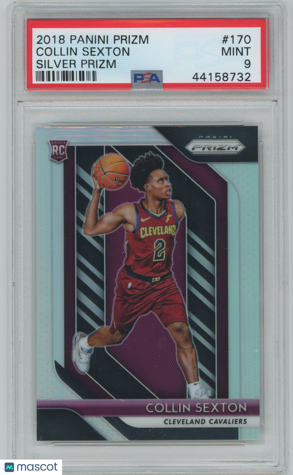 2018 Panini Prizm Collin Sexton ROOKIE #170 Silver Prizm PSA 9