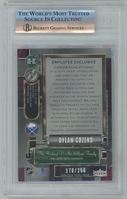 2020 Upper Deck Employee Precious Metal Gems Purple Dylan Cozens #UDDC BGS 9