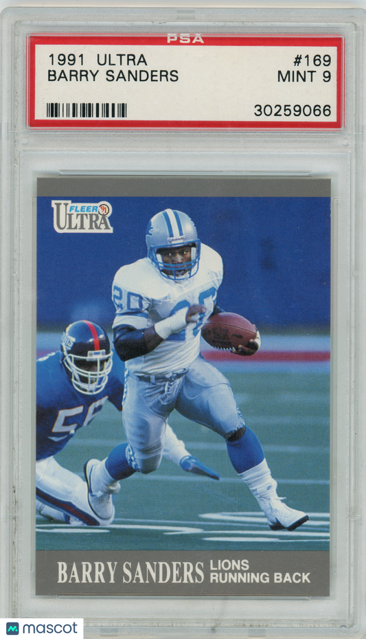 1991 Ultra Football - Barry Sanders #169 - PSA 9