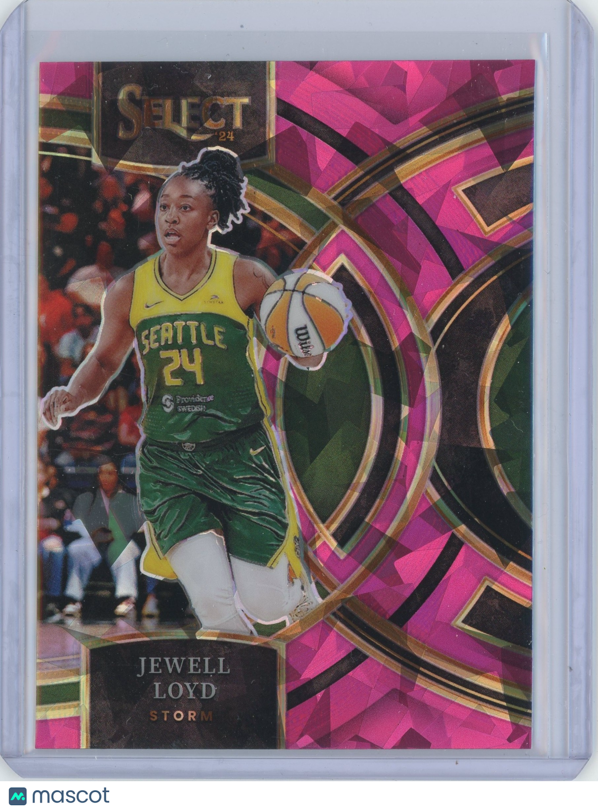 2024 Panini WNBA Select Jewell Loyd #142 Premier Pink Cracked Ice Prizm