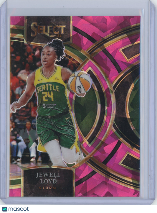 2024 Panini WNBA Select Jewell Loyd #142 Premier Pink Cracked Ice Prizm
