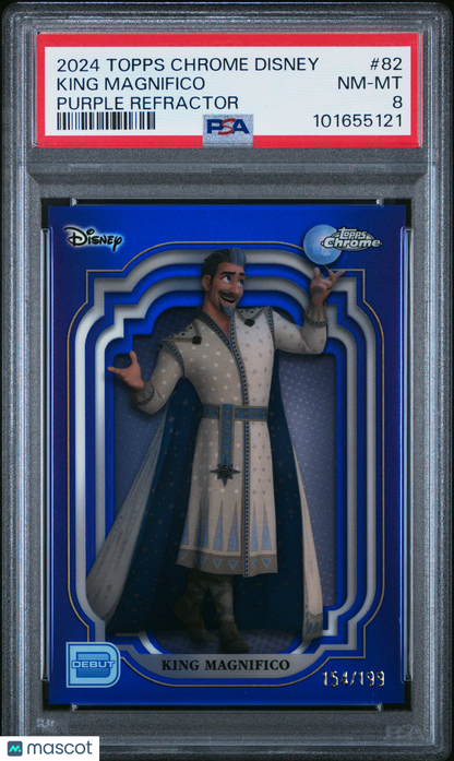 2024 Topps Chrome Disney Purple Refractor /199 #82 King Magnifico PSA 8 - /199