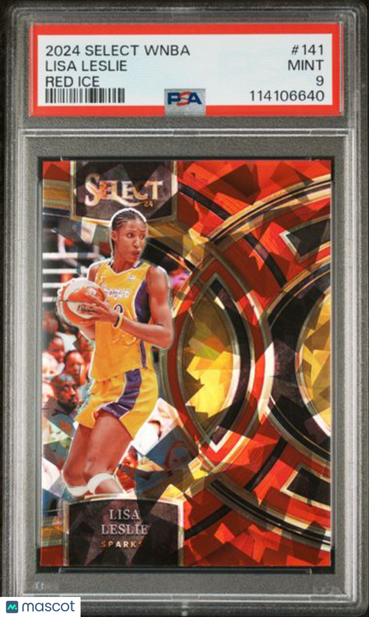 2024 Panini Select WNBA - Red Ice Prizm #141 - Lisa Leslie - PSA 9 MINT