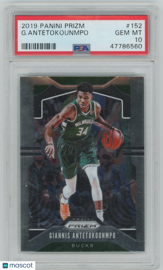 2019 Panini Prizm Giannis Antetokounmpo #152 PSA 10