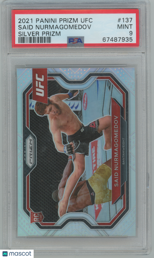 2021 Panini Prizm UFC Said Nurmagomedov #137 Silver PSA 9