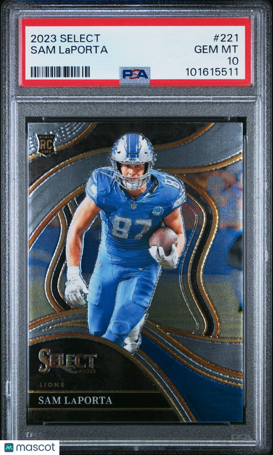2023 Select #221 Sam LaPorta Lions RC Rookie PSA 10 - ROOKIE