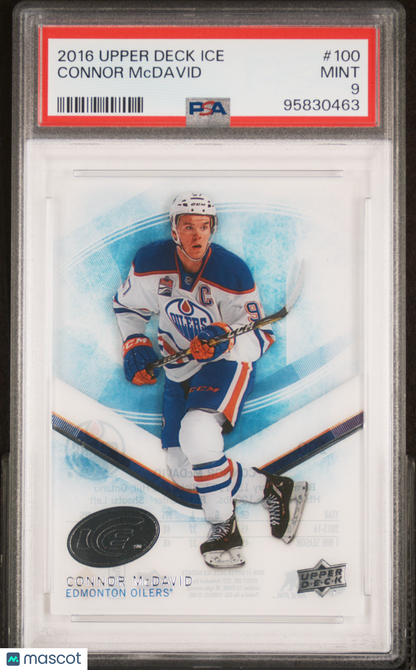 2016 Upper Deck Connor McDavid #100 Ice PSA 9