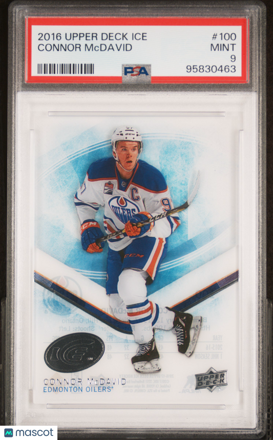 2016 Upper Deck Connor McDavid #100 Ice PSA 9