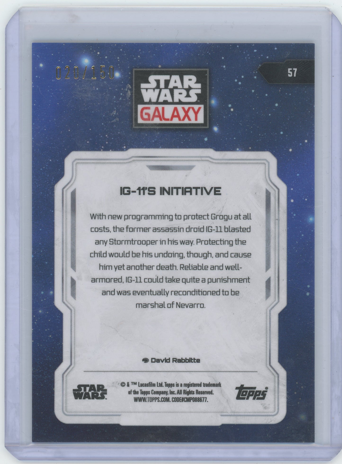 2021 Topps Star Wars Galaxy David Rabbitte #57