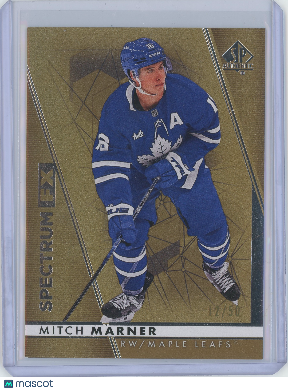 2023 2022-23 SP Authentic Hockey Mitch Marner #S-14 Gold Refractor 12/50