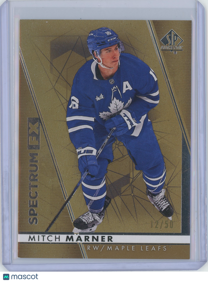 2023 2022-23 SP Authentic Hockey Mitch Marner #S-14 Gold Refractor 12/50
