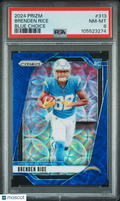 2024 Panini Prizm - Brenden Rice - ROOKIE - Blue Choice /14 - ROOKIE - PSA /14