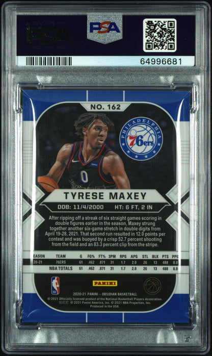 2020 Panini Obsidian - Tyrese Maxey - ROOKIE - Electric Etch Asia - PSA - ROOKIE