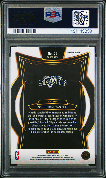2024 Panini Select - Stephon Castle #72 - ROOKIE - Scope - PSA - ROOKIE Scope