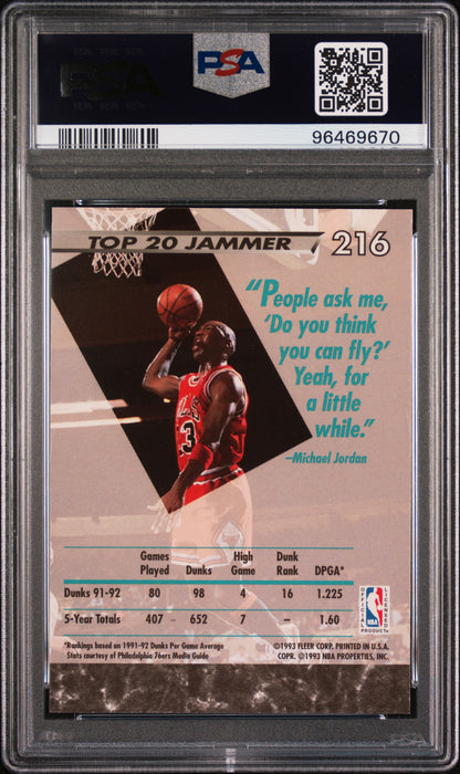 1992 Ultra Michael Jordan #216 PSA 8