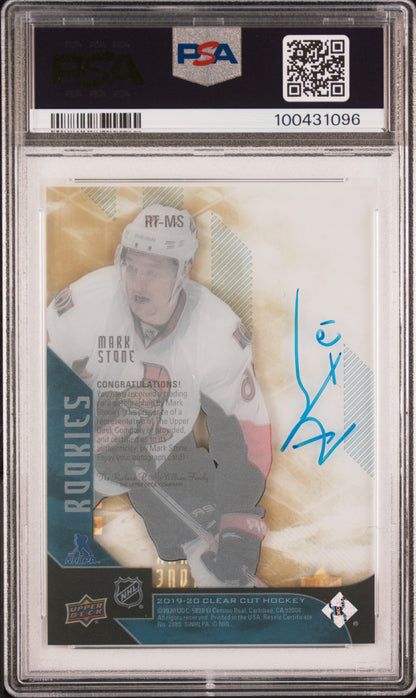2019 Upper Deck Clear Cut - Mark Stone #MS - Autographs - ROOKIE AUTO - PSA