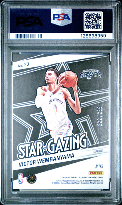 2024 Panini Revolution- Victor Wembanyama - Star Gazing- Red Astro /299 - PSA 10