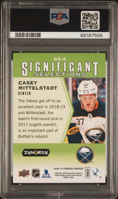 2018 Upper Deck Synergy Significant Selections Casey Mittelstadt - /199 - PSA 10