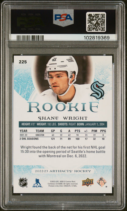 2022 Upper Deck Artifacts Shane Wright #225 757/999 PSA 9
