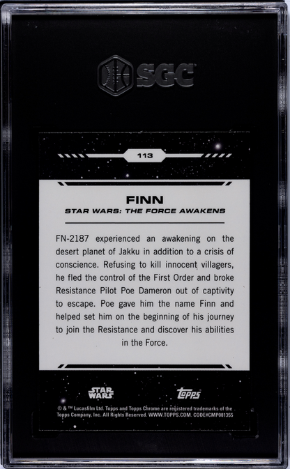 2024 Topps Chrome Star Wars - Finn #113 - SGC 9