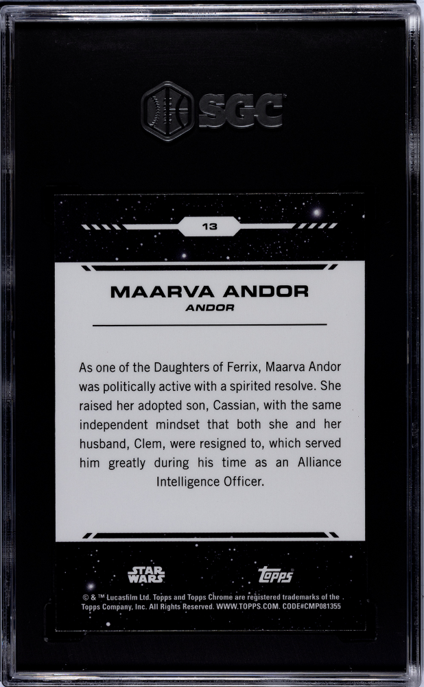 2024 Topps Chrome Star Wars - Maarva Andor #13 - Red Raywave Refractor - SGC 9.5