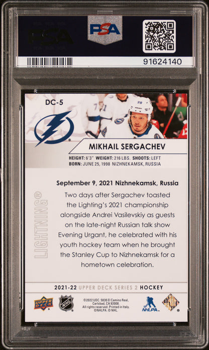 2021 Upper Deck - Mikhail Sergachev #DC5 - Day With The Cup SSP - PSA 9 - SSP