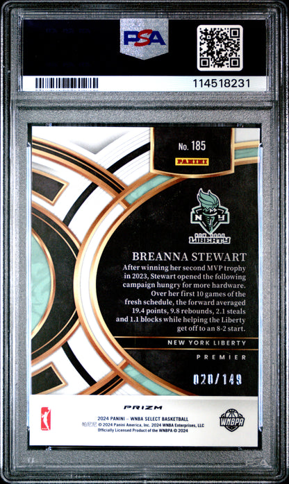 2024 Panini Select WNBA - Breanna Stewart #185 - Purple Ice /149 - PSA 10