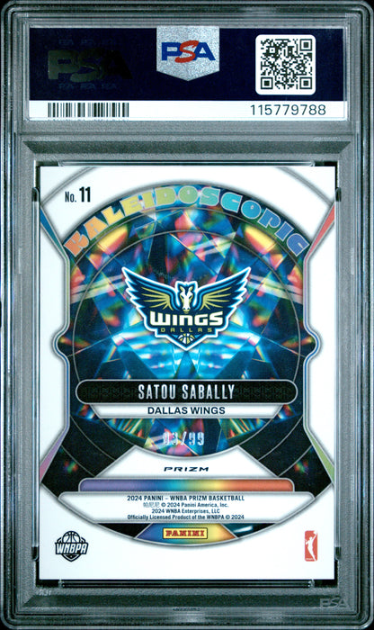 2024 Panini Prizm WNBA- Kaleidoscopic /99 - Satou Sabally #11 - Red /99 - PSA 10