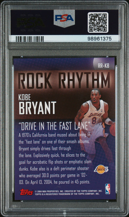 2004 Topps Rock Rhythm Kobe Bryant #RR-KB PSA 6