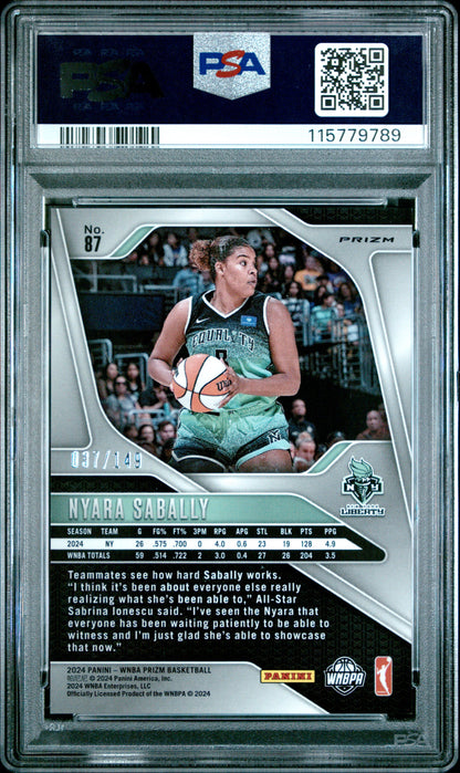 2024 Panini Prizm WNBA - Nyara Sabally #87 - Purple /149 - PSA 9 - /149