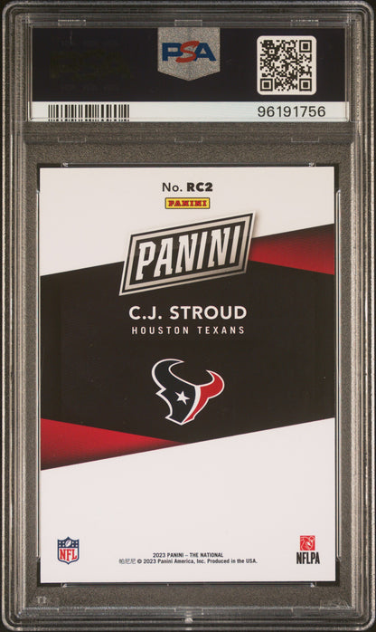 2023 Panini National Silver Packs /499 Rookies CJ Stroud #2 PSA 8 - /499