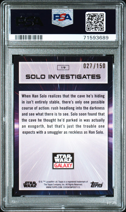 2022 Topps Chrome Star Wars Galaxy Solo Investigates #19 - /150 PSA 9 - /150