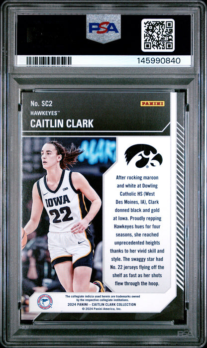 2024 Caitlin Clark Collection - Caitlin Clark #SC2 - Vortex /399 - PSA - /399