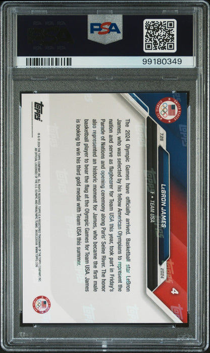 2024 Topps Now Olympic Games LeBron James #4 PSA 10