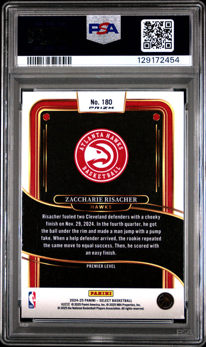 2024 Panini Select Zaccharie Risacher - Tri Color Prizm - ROOKIE - PSA - ROOKIE