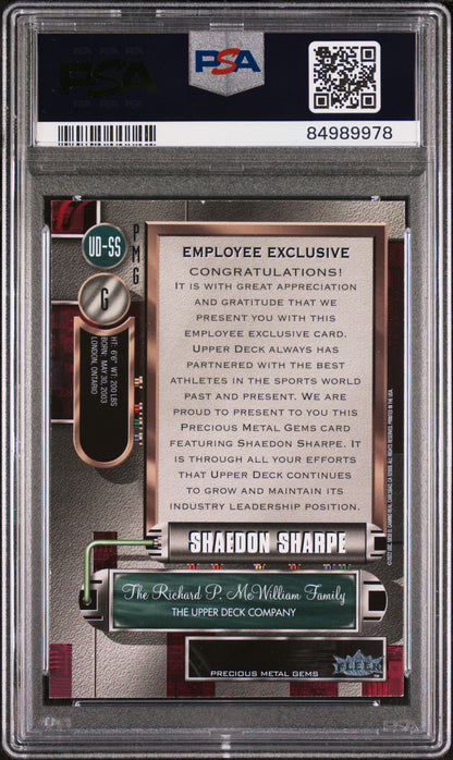 2023 Upper Deck - Employee Exclusive- Precious Metal Gems - Shaedon Sharpe - PSA